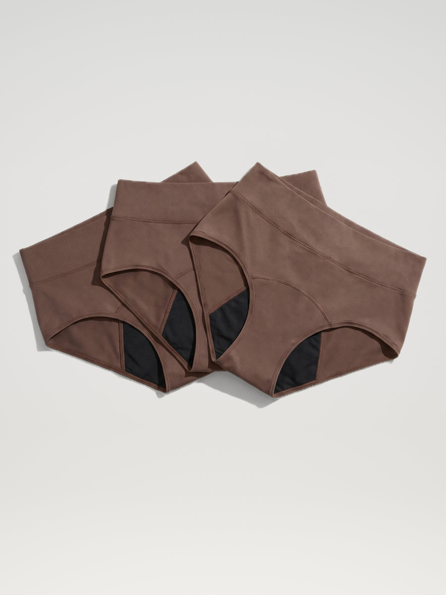Huggster Brief | Lot de 3 | Extra Heavy | Marron