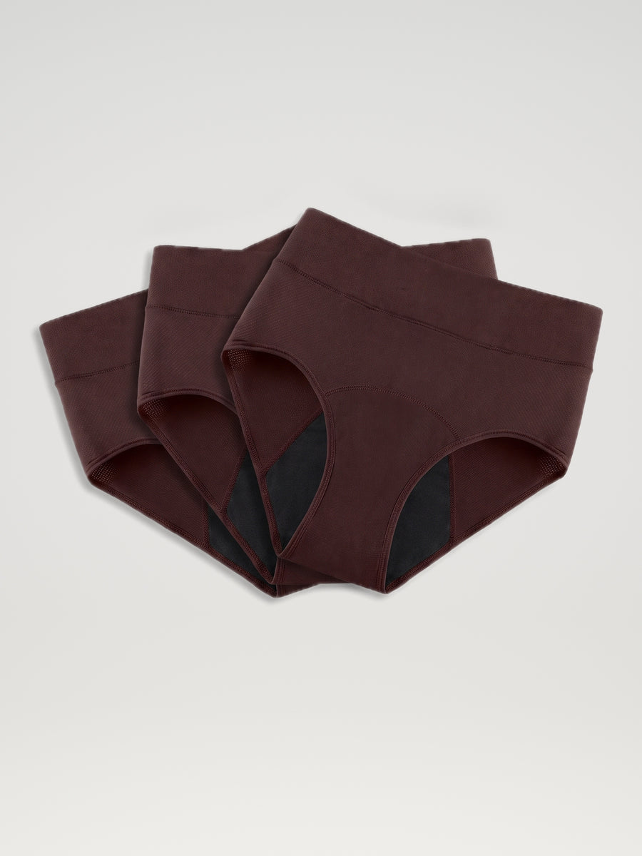 Huggster Brief | Lot de 3 | Extra Heavy | Marron foncé