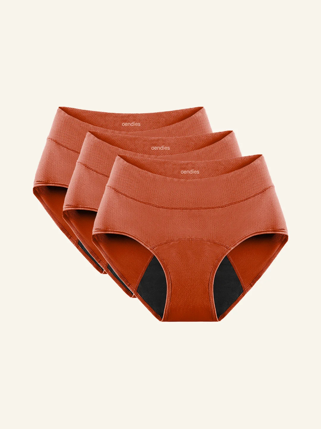 Huggster Brief | Lot de 3 | Fuites Urinaires Abondantes | 100% anti-fuite, jour & nuit | Orange
