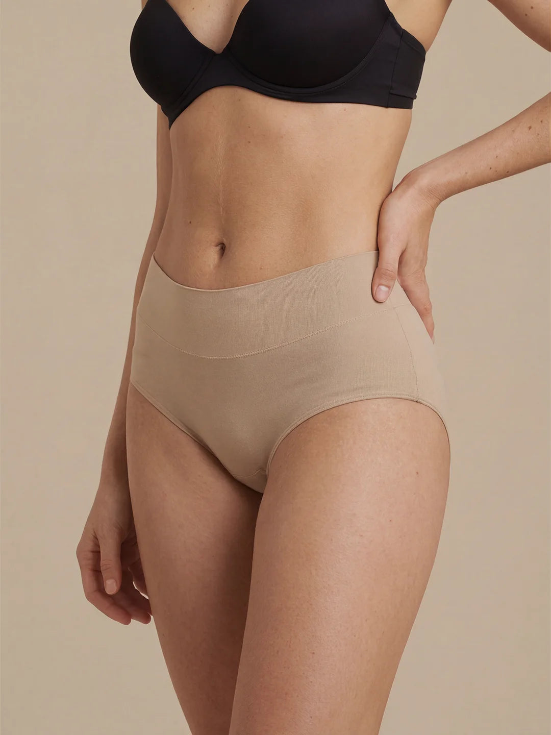 Huggster Brief | 100% anti-fuite, jour & nuit | Apricot | culotte menstruelle