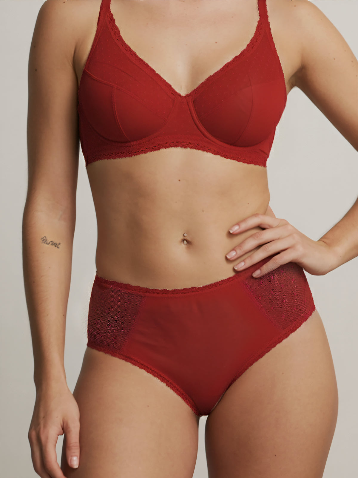 Everyday brief - Coton biologique | 100% anti-fuite, jour & nuit | Rouge | culotte menstruelle