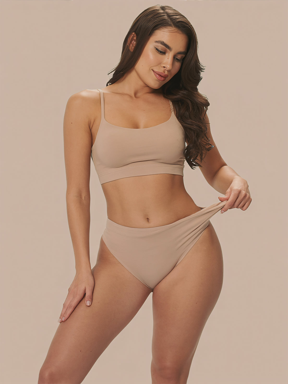 High Waist Brief | 100% anti-fuite, jour & nuit | Apricot | culotte menstruelle