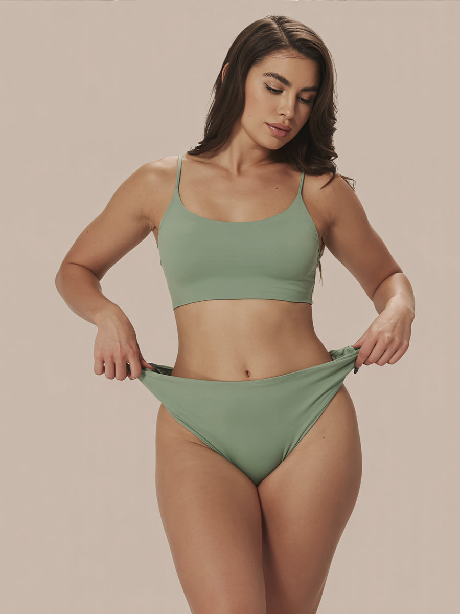 High Waist Brief | 100% anti-fuite, jour & nuit | Vert | culotte menstruelle