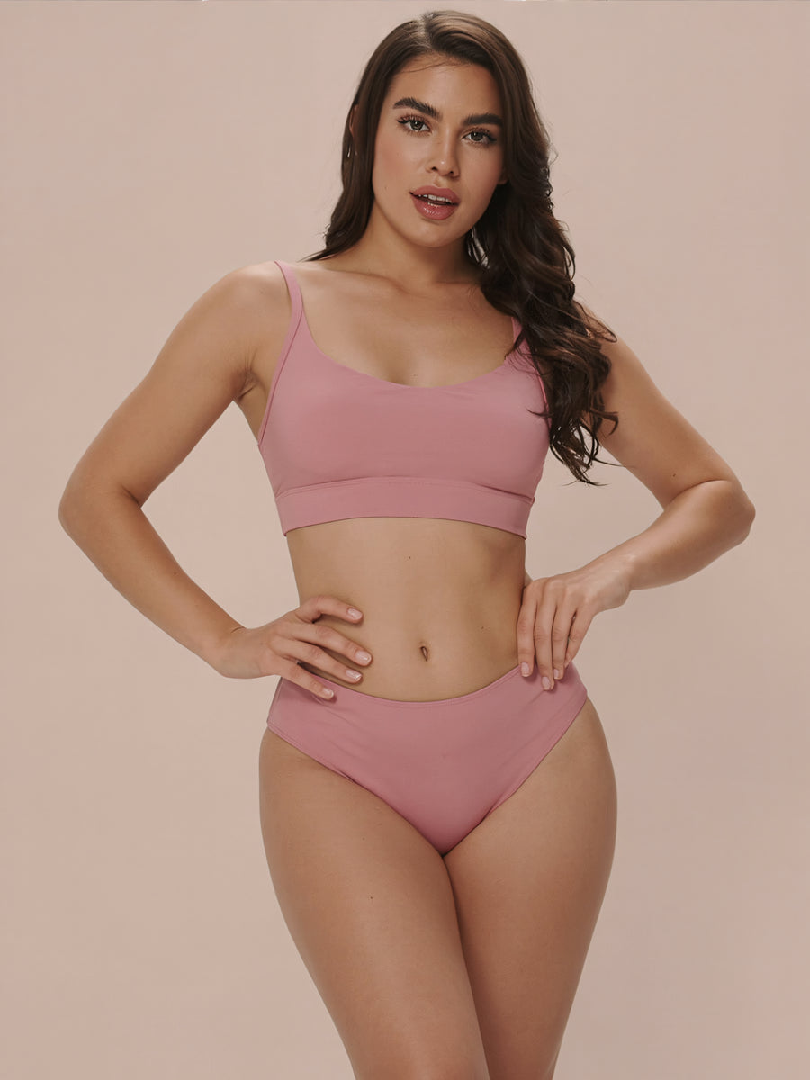 High Waist Brief | 100% anti-fuite, jour & nuit | Rose | culotte menstruelle