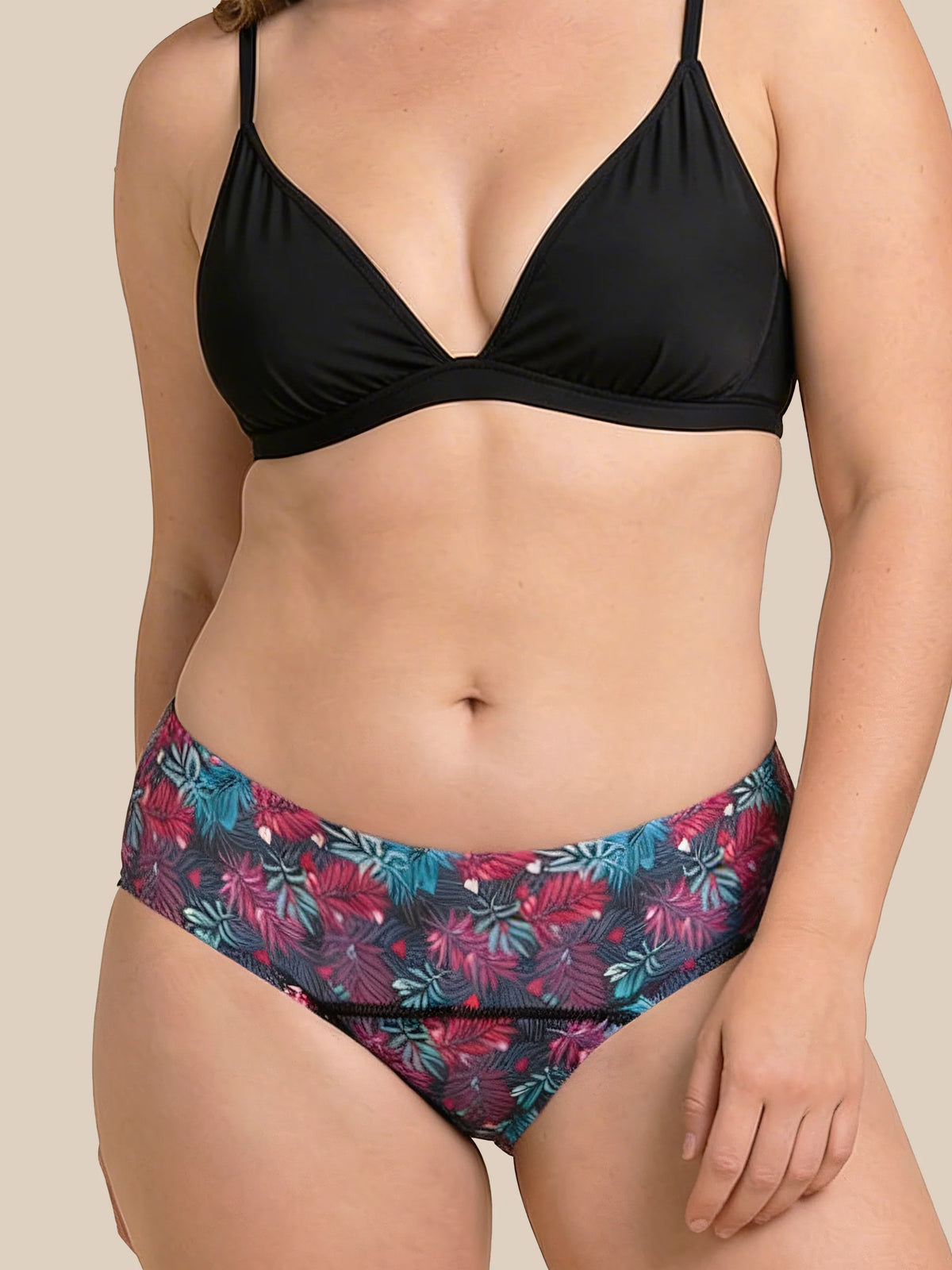 Bas de maillot menstruel | Extra intense | 100 % étanche | Floral