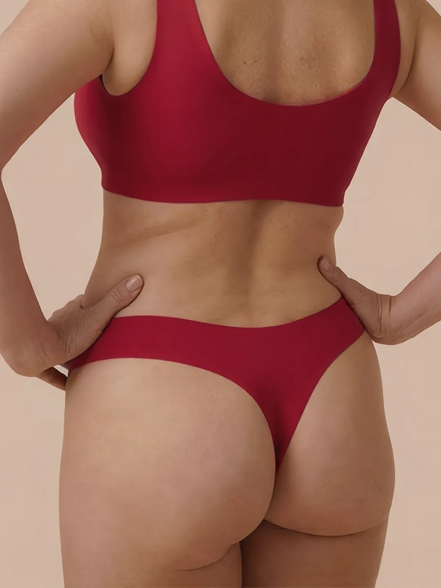 Brazilian sans couture | Fuites urinaires légères | Ultra doux et sans couture | 100% anti-fuite & Coton Biologique | Rouge | culotte menstruelle