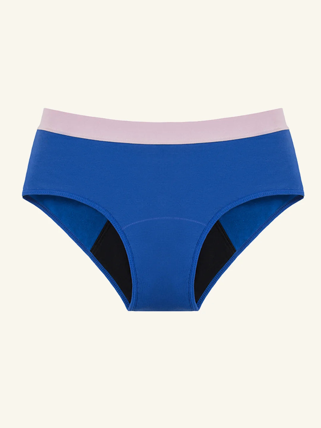 Hipster Brief | 100% anti-fuite, jour & nuit | Bleu rose | culotte menstruelle