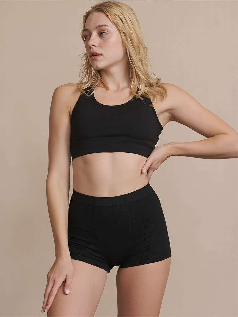 Boyfriend Brief | 100% anti-fuite, jour & nuit | Noir | culotte menstruelle
