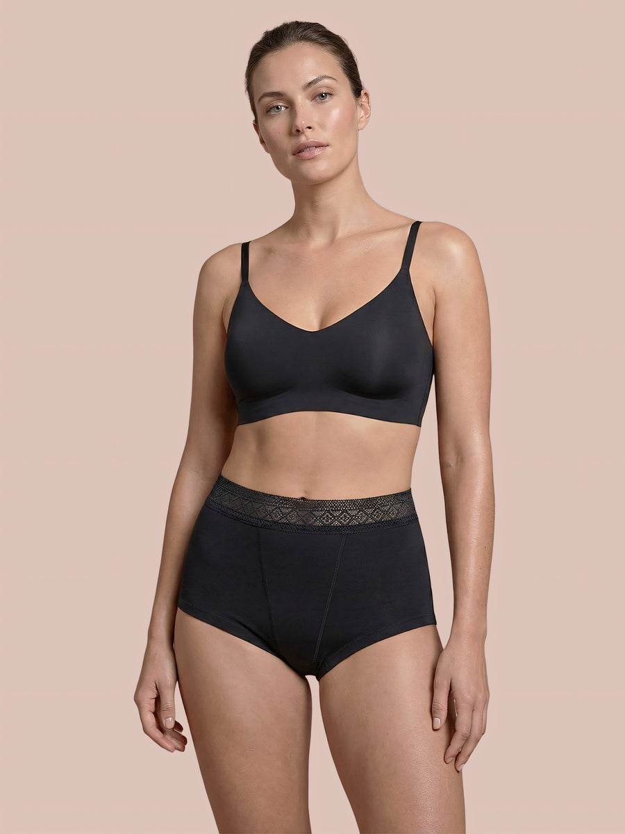 Boyfriend Brief 2.0 | 100% anti-fuite, jour & nuit | Noir | culotte menstruelle
