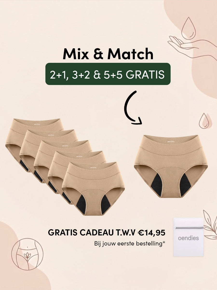 Huggster Brief | Lot de 10 | Fuites urinaires abondantes | 100% anti-fuite, jour & nuit | Apricot | culotte menstruelle