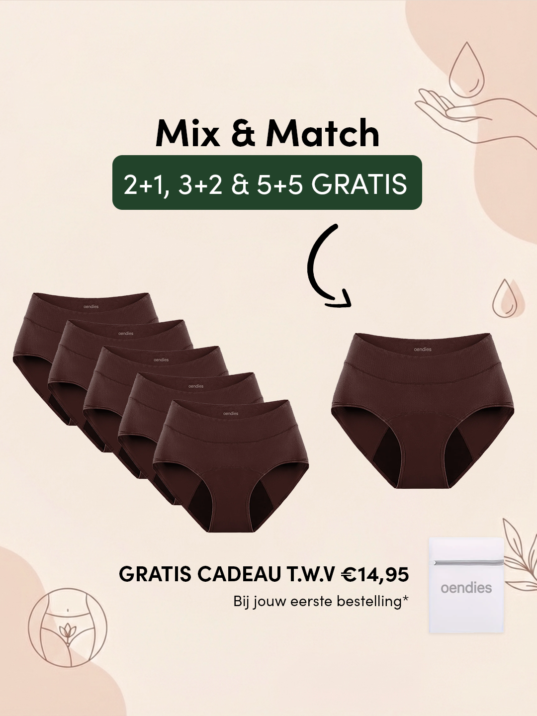 Huggster Brief | Lot de 10 | Extra Heavy | Marron foncé