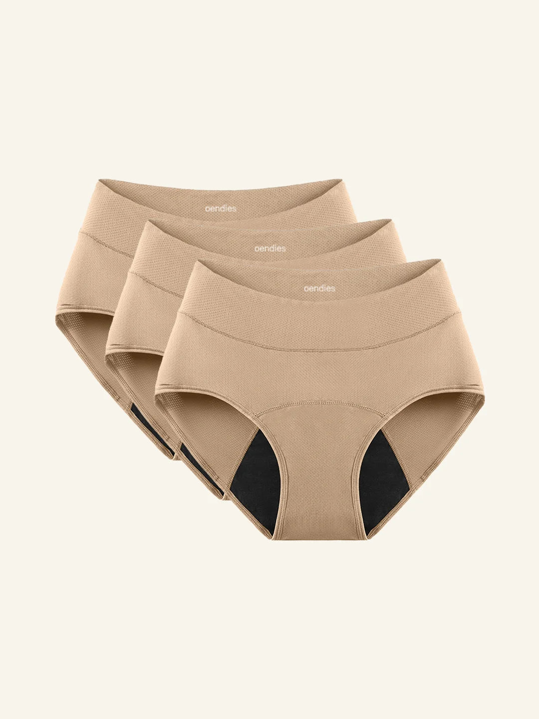Huggster Brief | Lot de 3 | Fuites urinaires abondantes | 100% anti-fuite, jour & nuit | Abricot