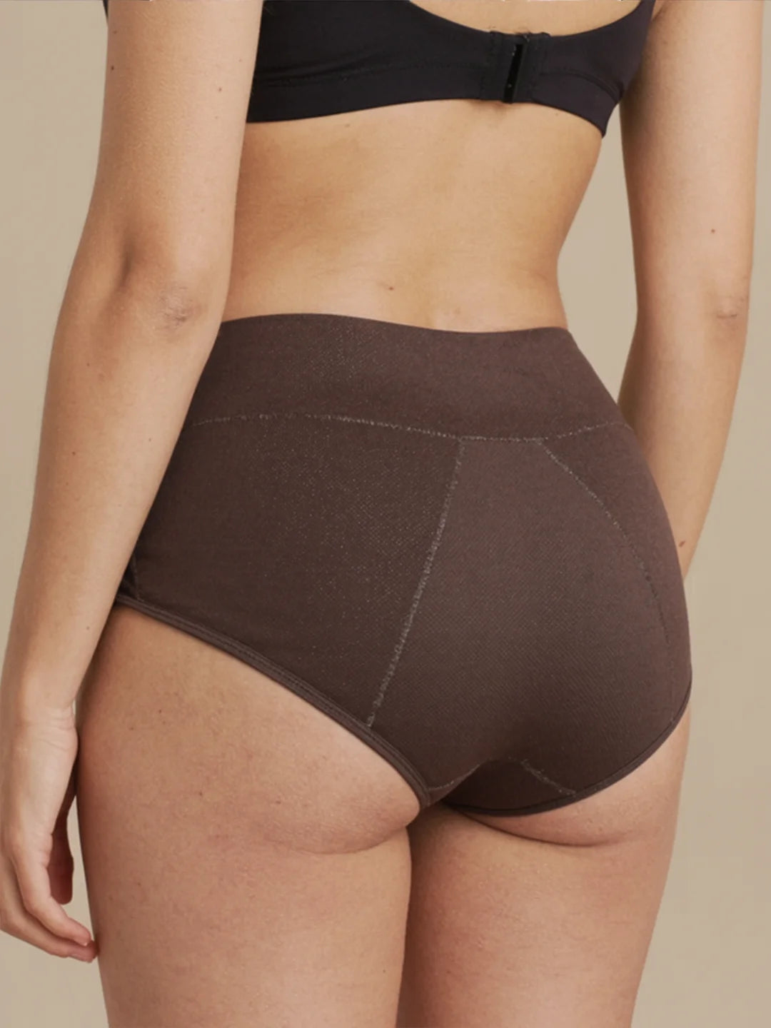 Huggster Brief | 100% anti-fuite, jour & nuit | Brun Foncé | culotte menstruelle