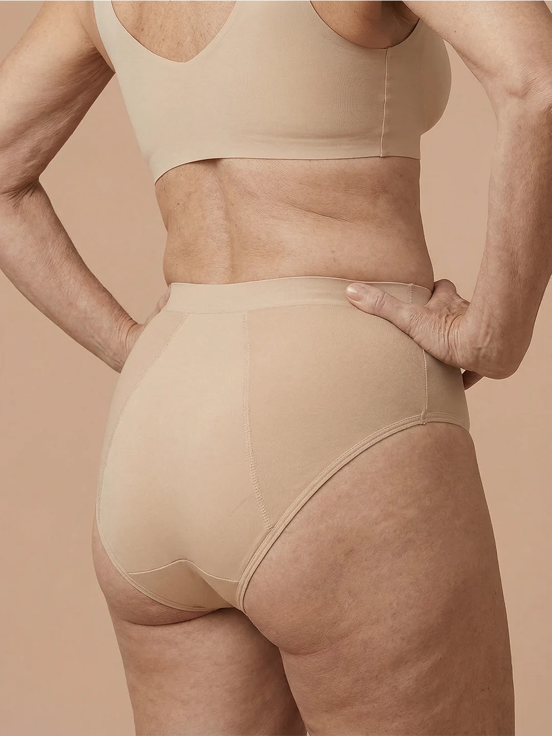 Culotte Sans Couture | Fuites Urinaires Légères | Ultra Douce & Sans Couture | 100% Anti-fuite & Coton Biologique | Abricot