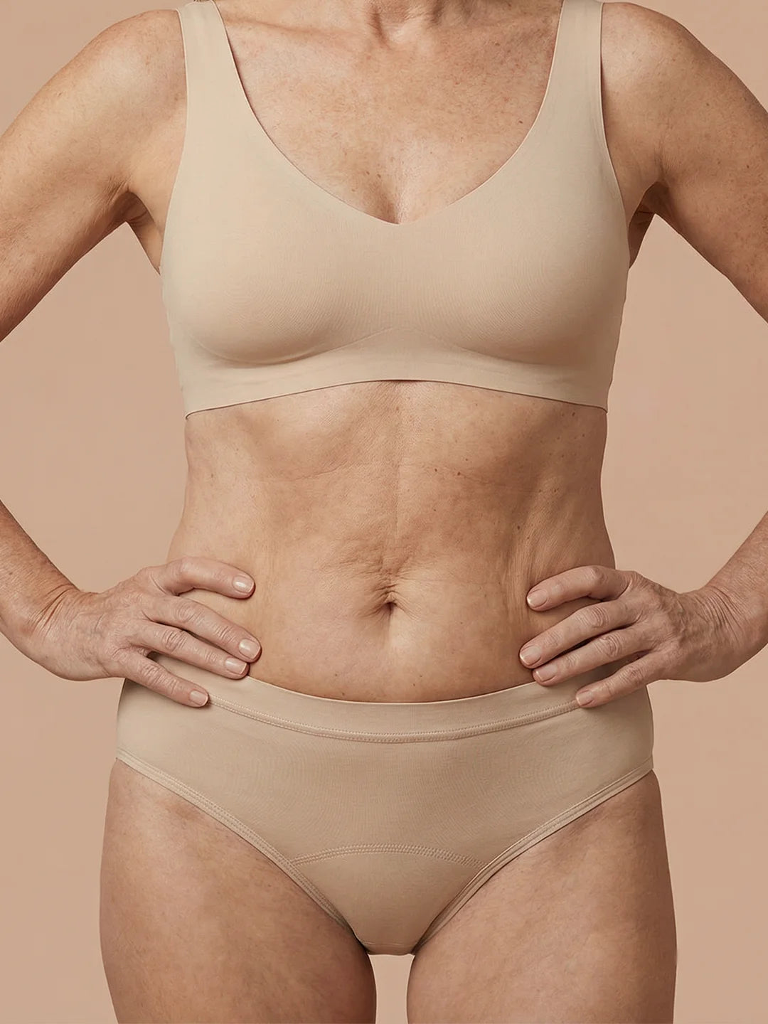 Culotte Sans Couture | Fuites Urinaires Légères | Ultra Douce & Sans Couture | 100% Anti-fuite & Coton Biologique | Abricot