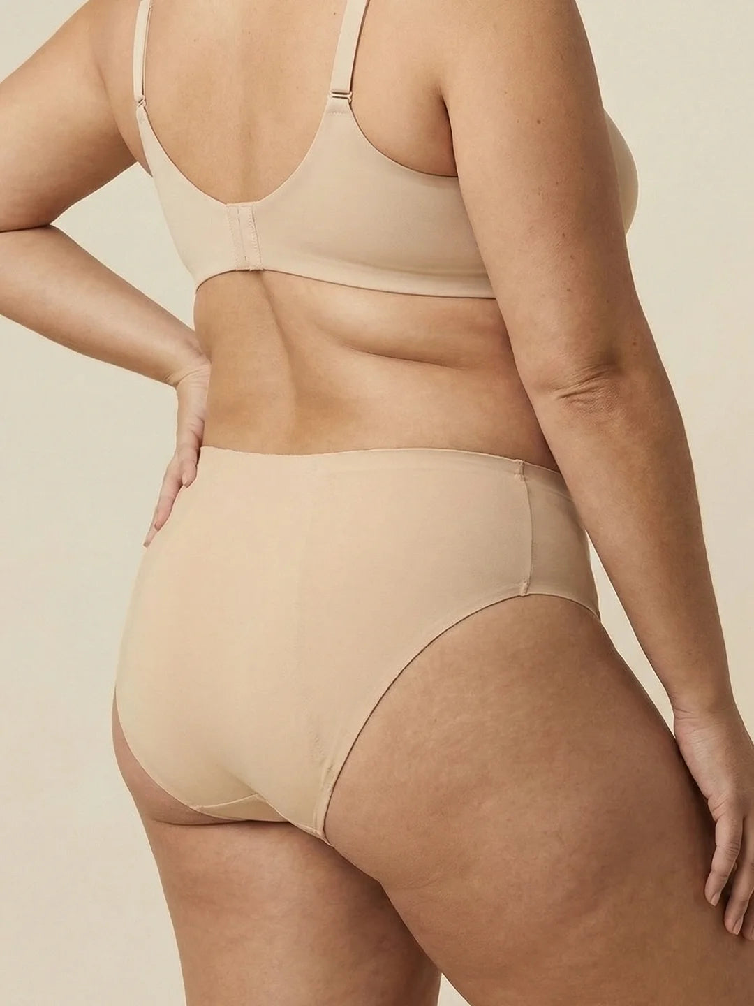 High Waist Brief | Fuites urinaires abondantes | Ultra doux et sans couture | 100% anti-fuite & Coton Biologique | Abricot