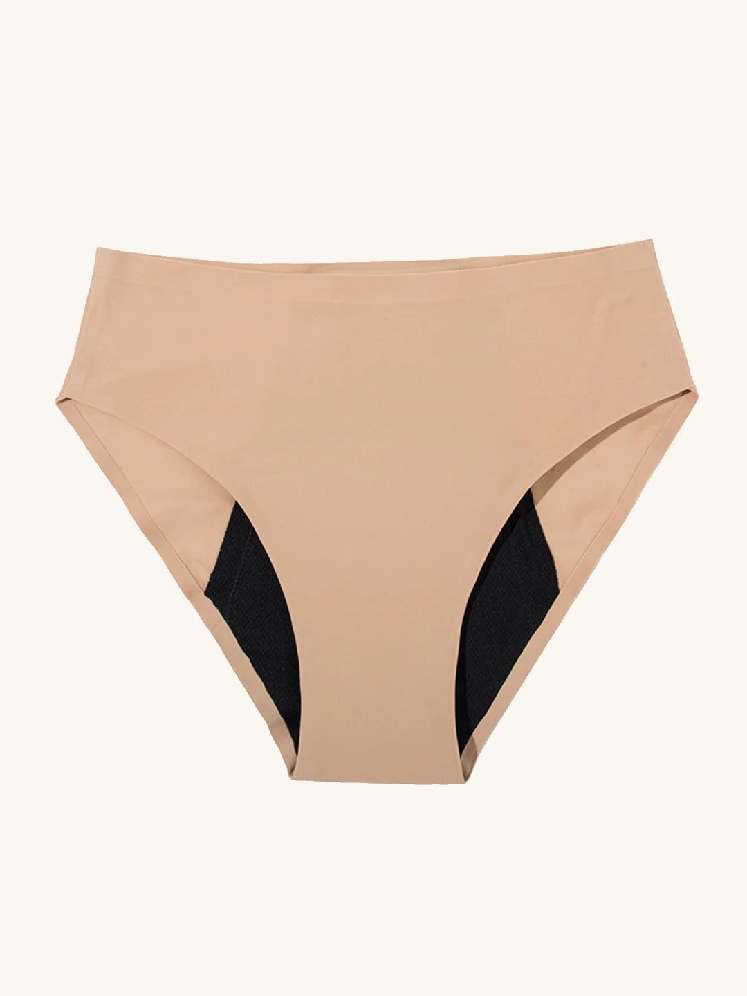 High Waist Brief | Fuites urinaires abondantes | Ultra doux et sans couture | 100% anti-fuite & Coton Biologique | Abricot