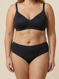 High Waist Brief | Fuites urinaires abondantes | Ultra doux & sans couture | 100% anti-fuite & Coton Biologique | Noir