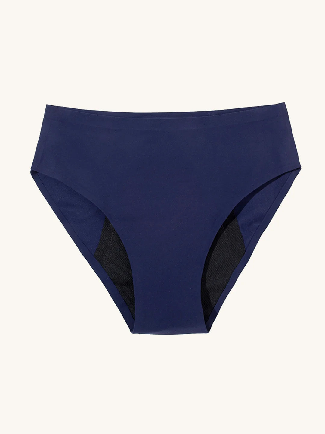 High Waist Brief | Fuites urinaires abondantes | Ultra doux & sans couture | 100% anti-fuite & Coton Biologique | Bleu
