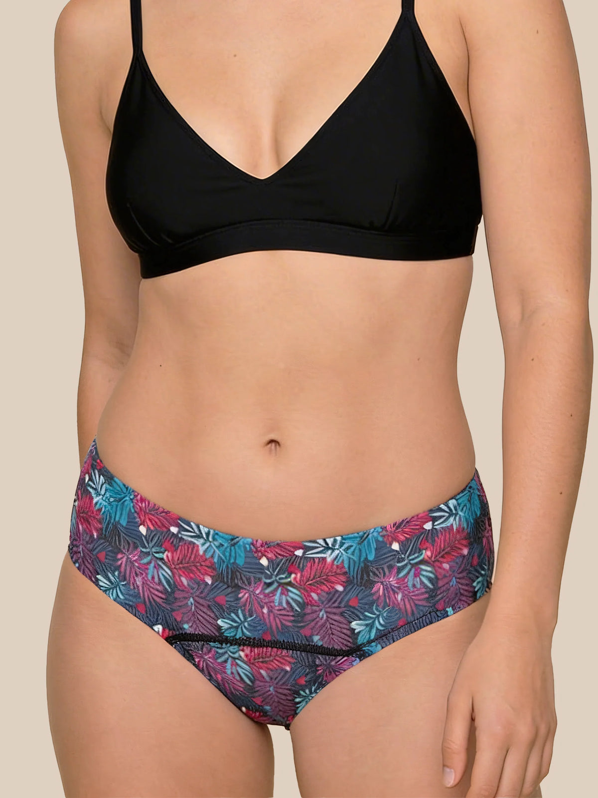 Menstruation Natation Lettre Ados | Extra intense | 100 % étanche | Floral