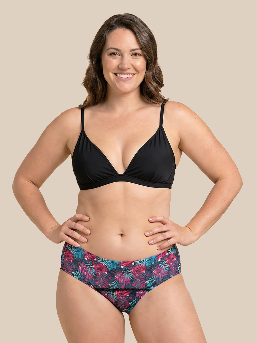 Lettre de natation menstruelle | Extra intense | 100 % étanche | Floral