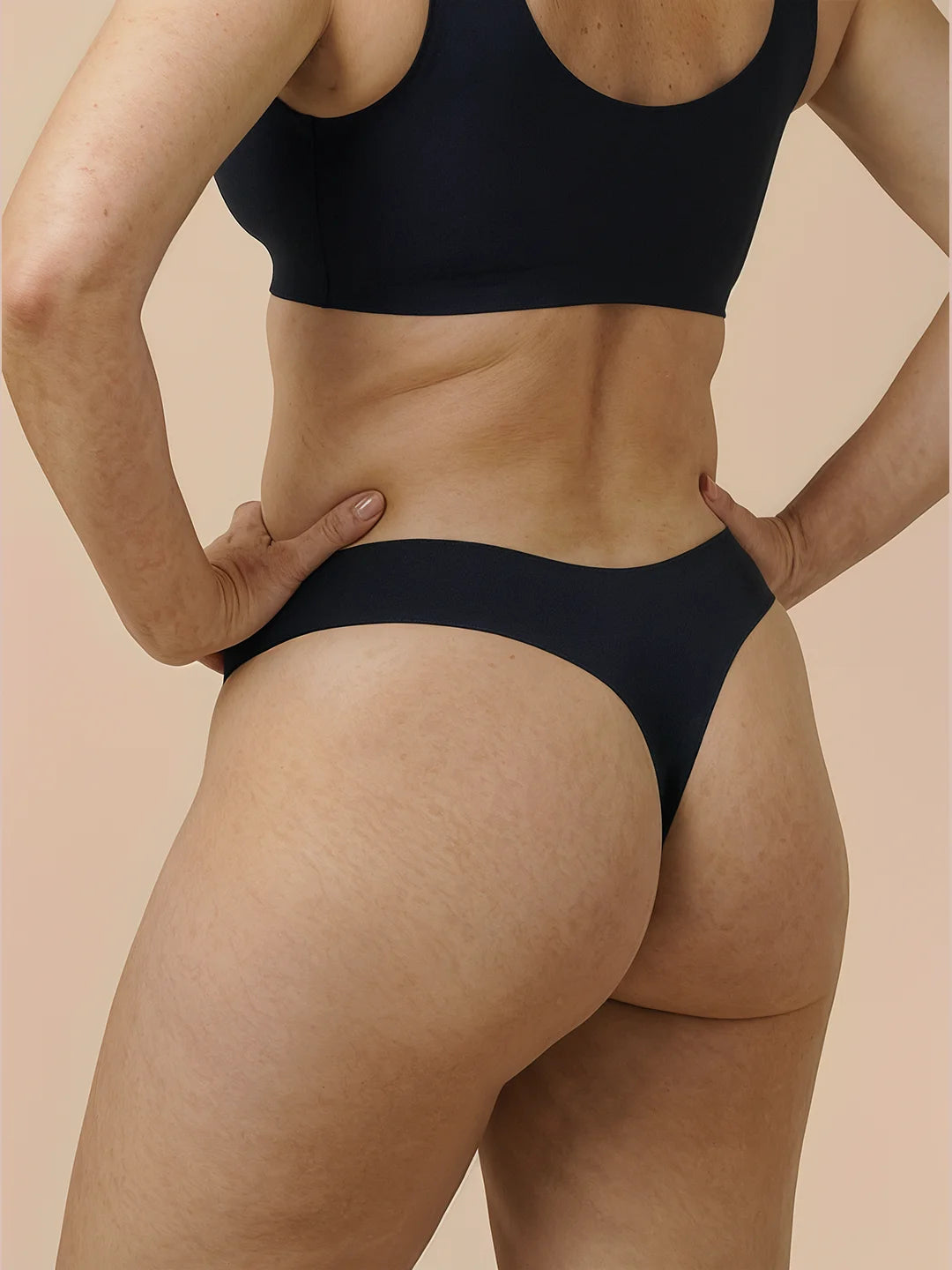 Brazilian sans couture | Fuites urinaires légères | Ultra douce & sans couture | 100% anti-fuite & Coton Biologique | Noir