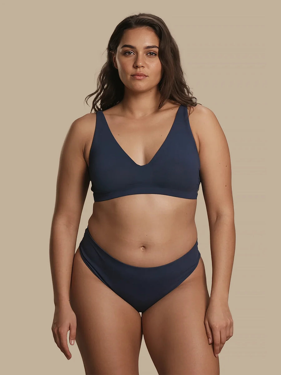 Naadloze Brazilian | Ultra zacht & naadloos | 100% lekvrij | Blauw