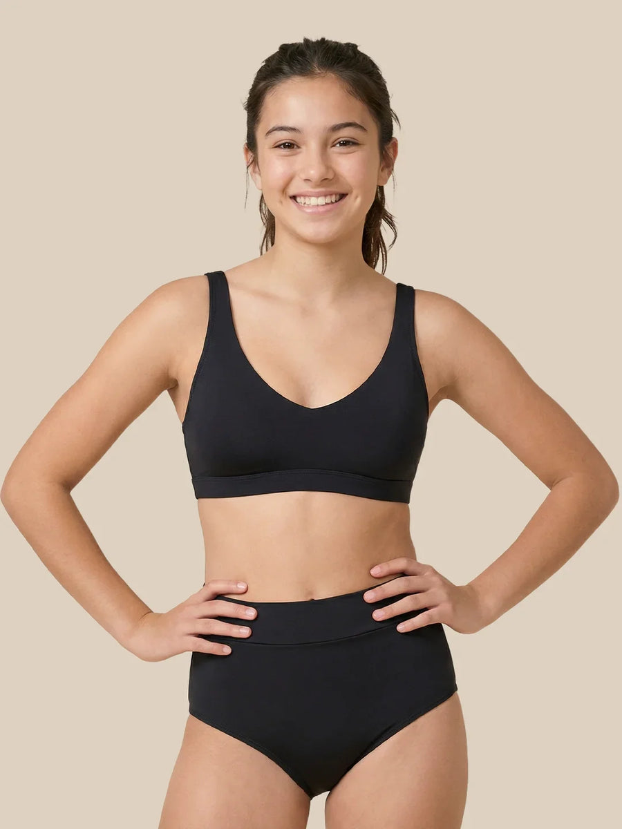 Menstruation Natation Lettre Ados | Extra intense | 100 % étanche | Noir