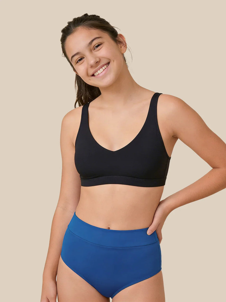 Menstruation Natation Lettre Ados | Extra intense | 100 % étanche | Bleu