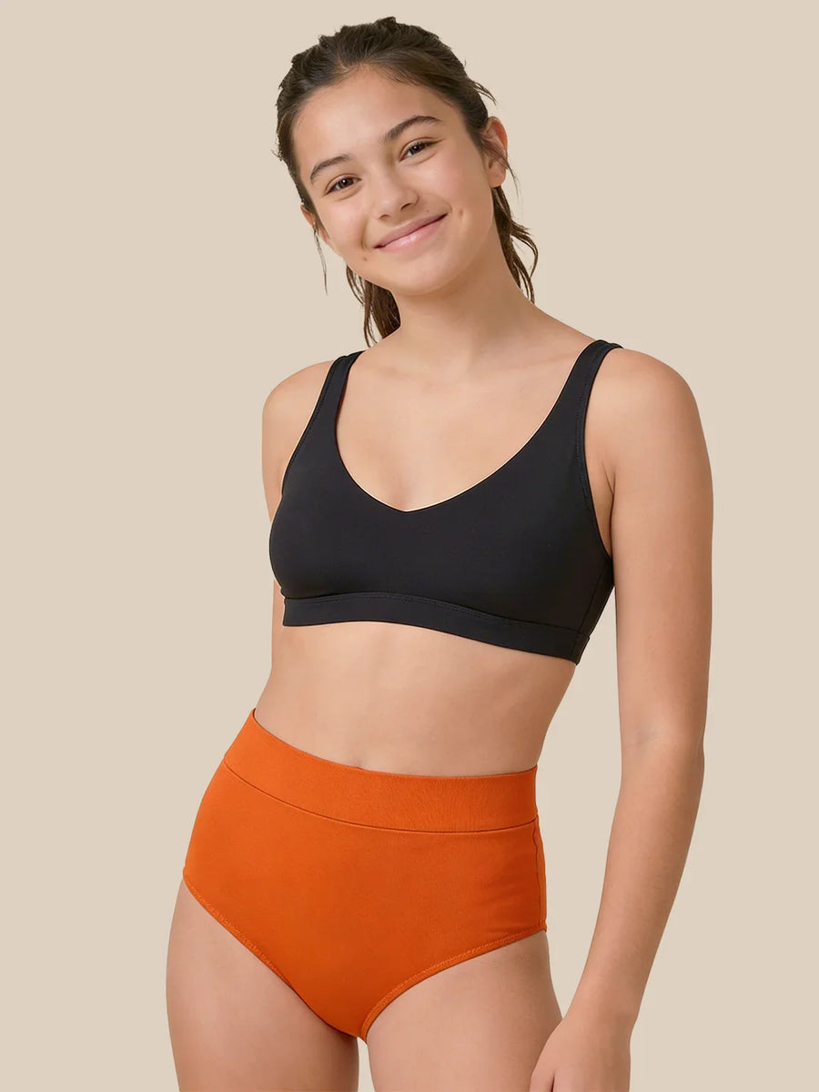 Menstruation Natation Lettre Ados | Extra intense | 100 % étanche | Orange