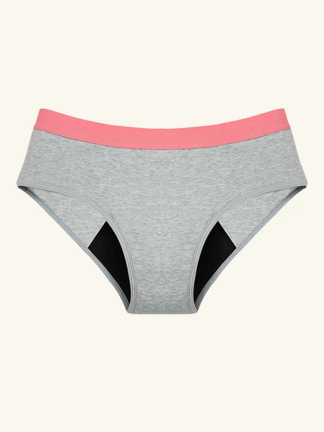 Hipster Brief | 100% anti-fuite, jour & nuit | Gris saumon | culotte menstruelle