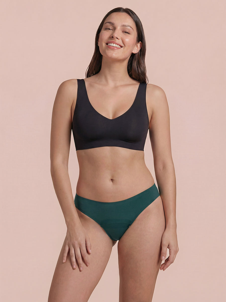 Classic 2.0 Brief | 100% anti-fuite, jour & nuit | Vert | culotte menstruelle