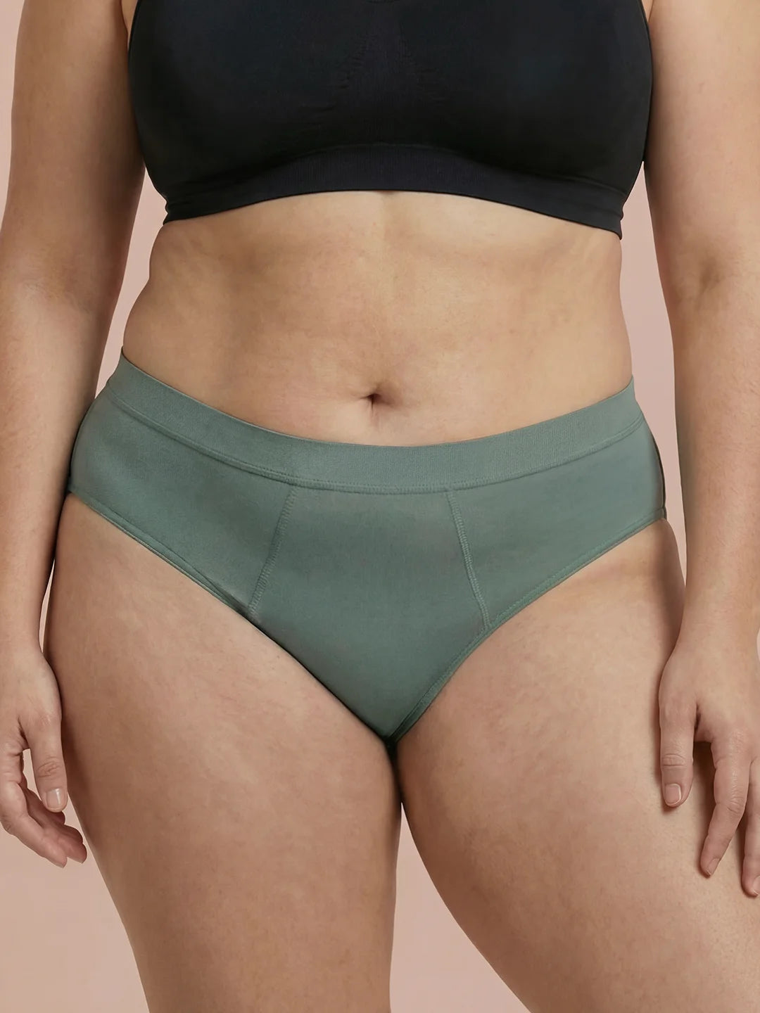 Invisible Hugger | 100% anti-fuite, jour & nuit | Vert | culotte menstruelle