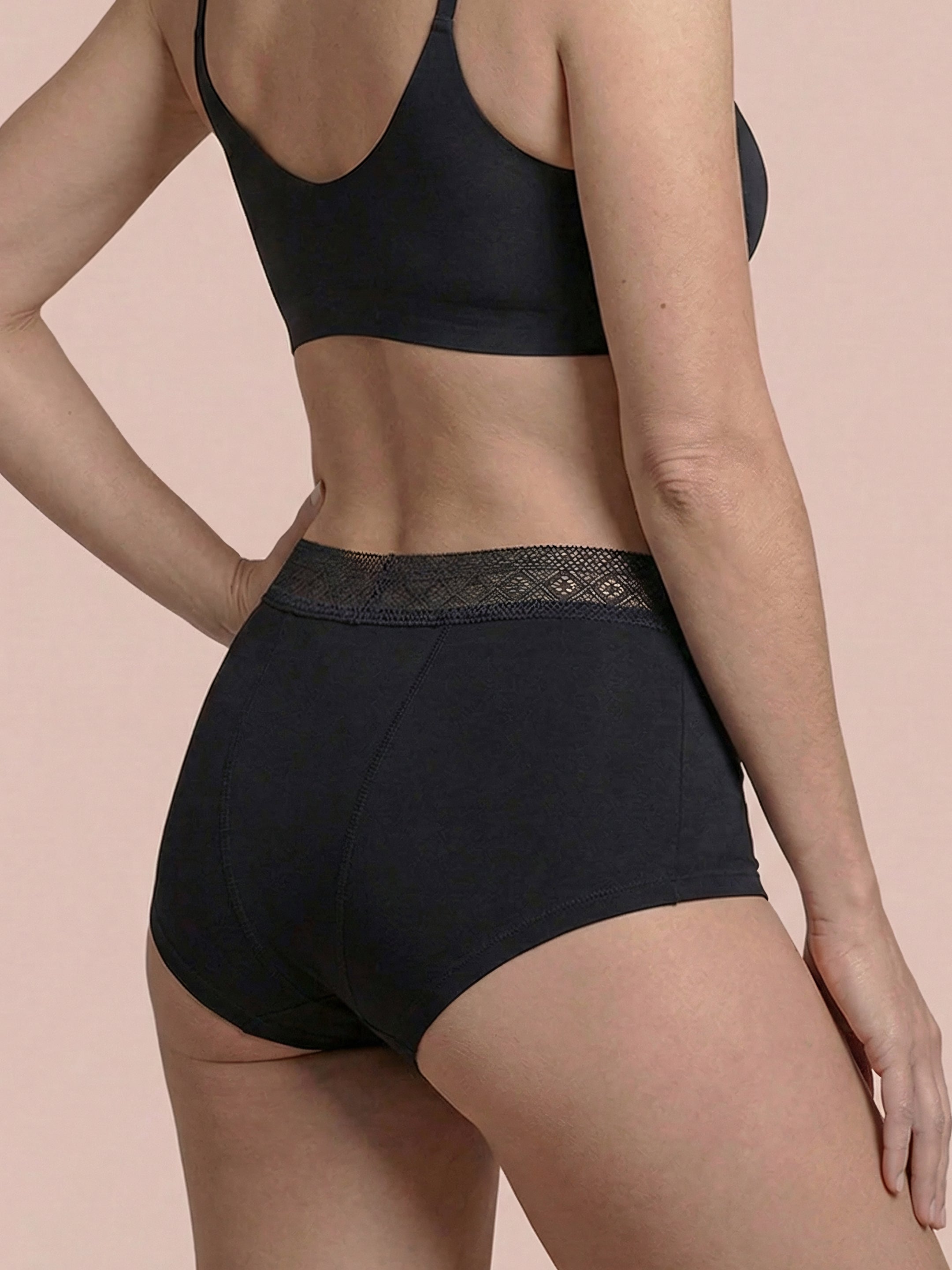 Boyfriend Brief 2.0 | 100% anti-fuite, jour & nuit | Noir | culotte menstruelle