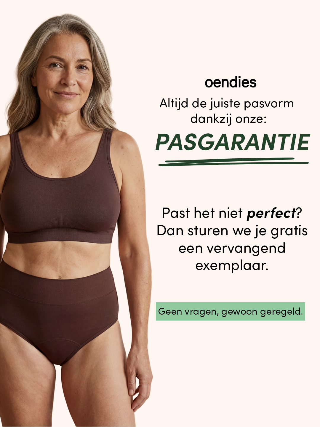 Huggster Brief | Bundel van 10 | Hevig Urineverlies | 100% lekvrij, dag & nacht | Apricot