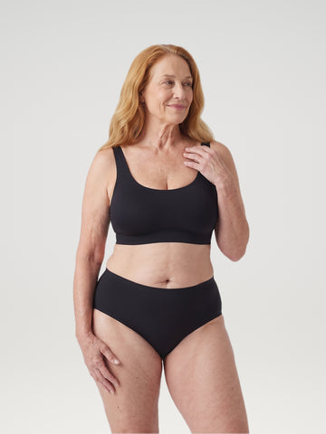 High Waist Brief | 100% anti-fuite, jour & nuit | Noir | culotte menstruelle