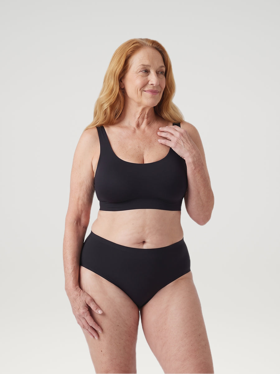 High Waist Brief | 100% anti-fuite, jour & nuit | Noir | culotte menstruelle