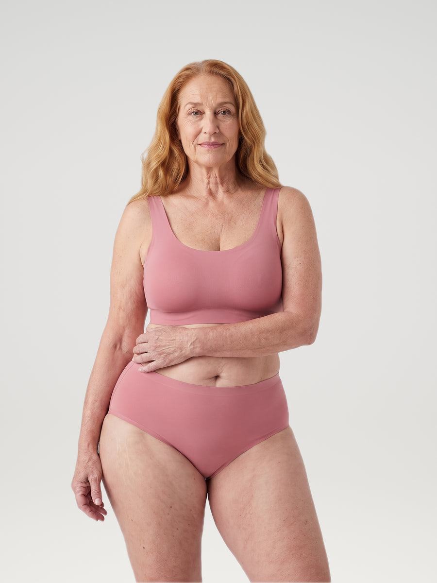 High Waist Brief | Extra Heavy | Rose
